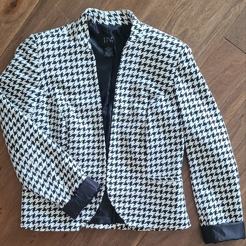 Black and white checkered blazer